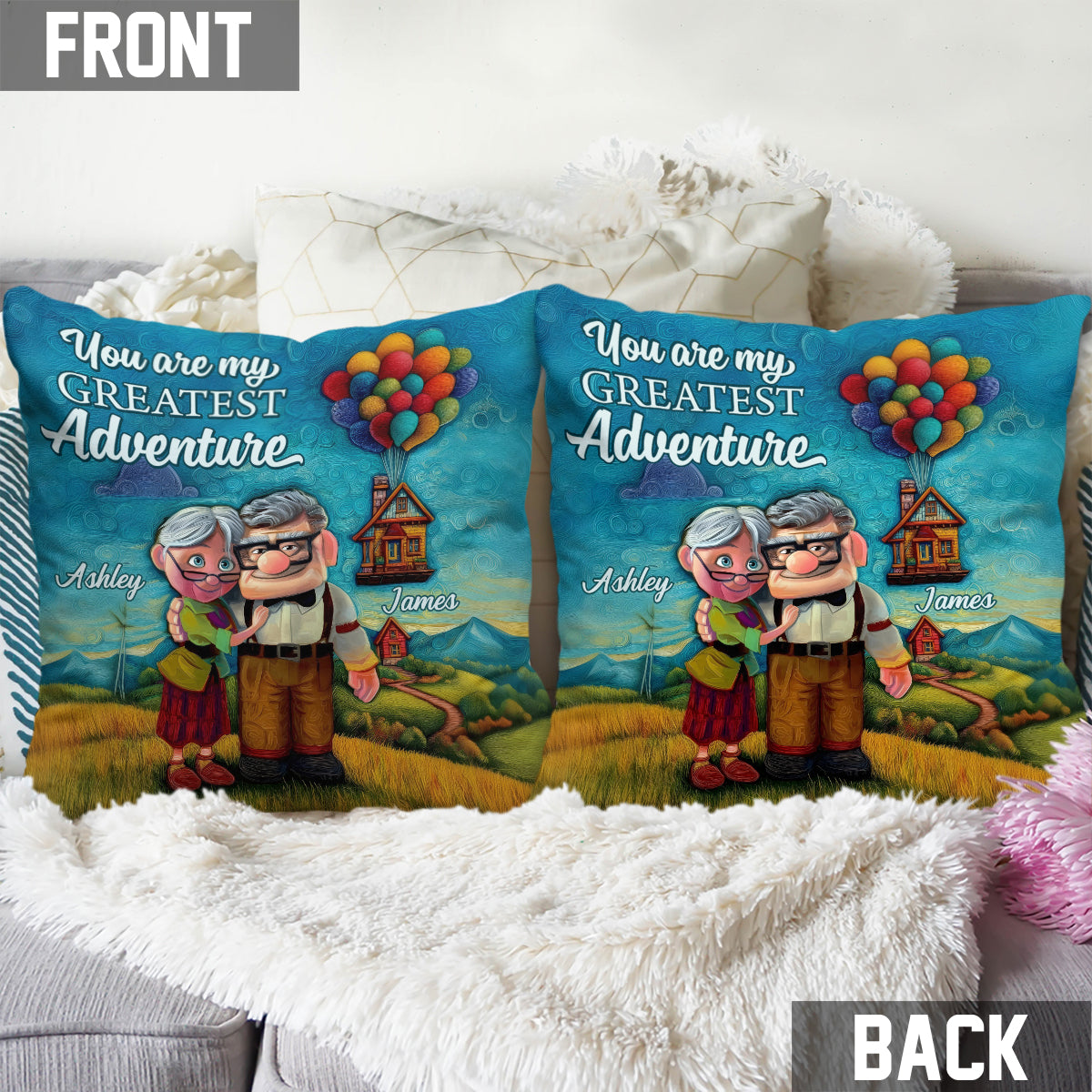 Couple Gift You Are My Greatest Adventure - Personalized Couple Throw Pillow