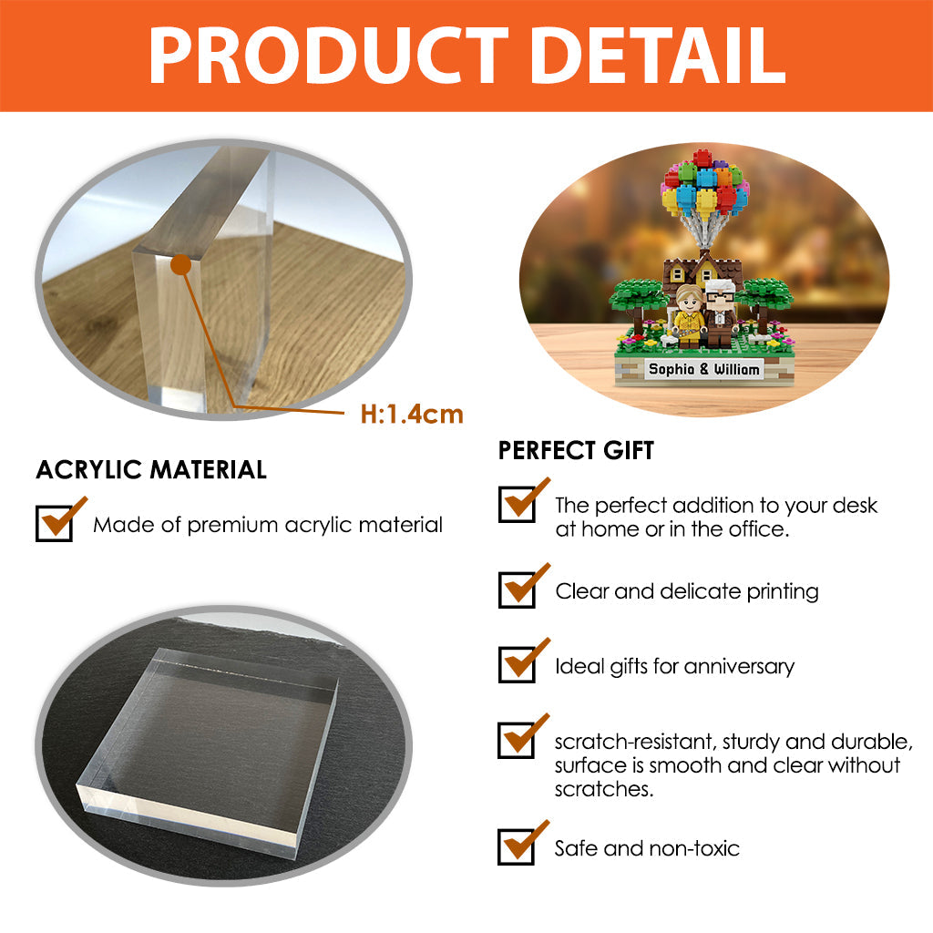 My Greatest Adventure - Personalized Couple Custom Shaped Acrylic Plaque