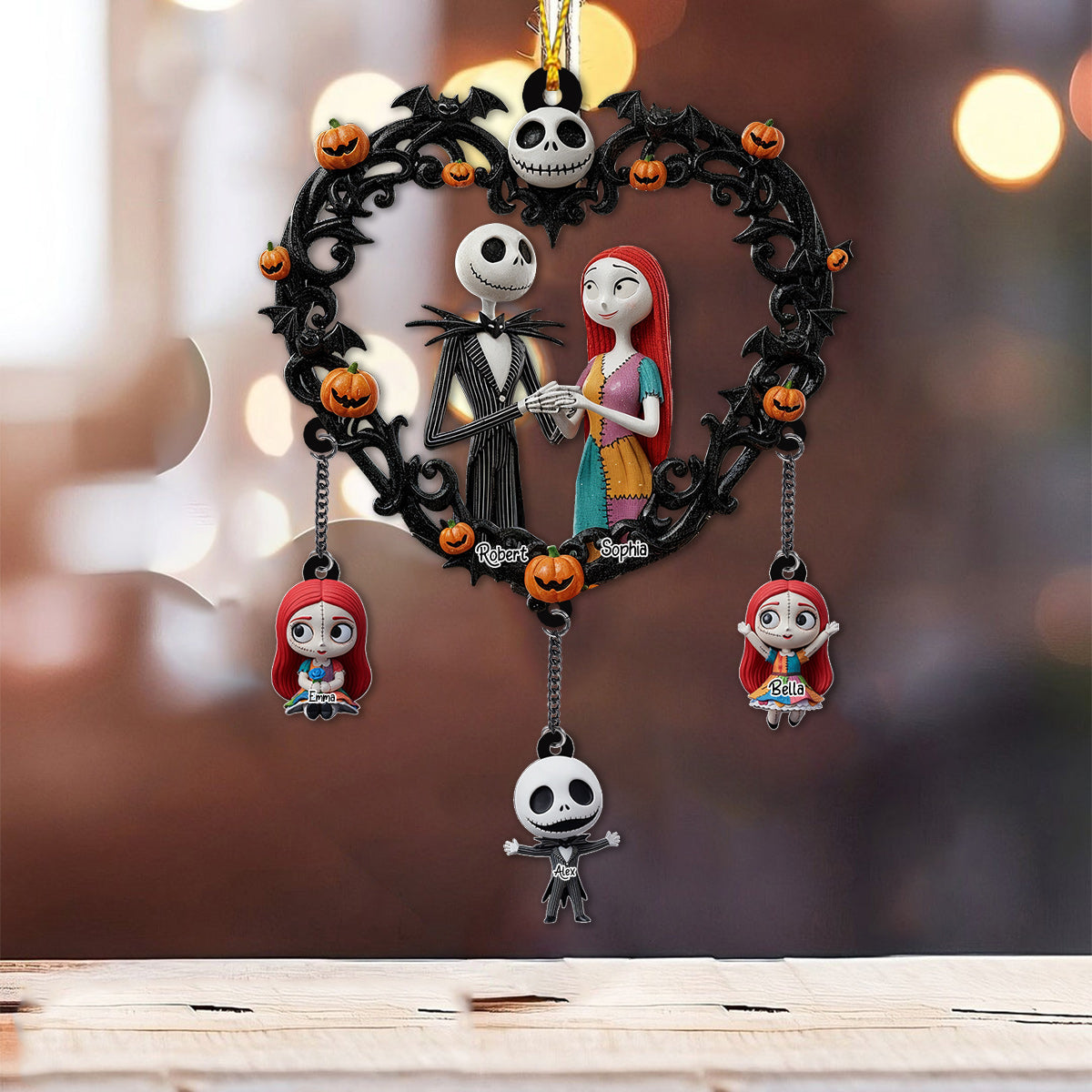 The Nightmare Family - Personalized Nightmare Ornament With Charm