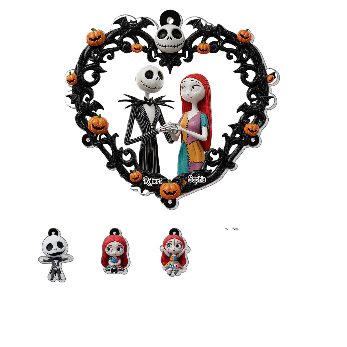 The Nightmare Family - Personalized Nightmare Ornament With Charm
