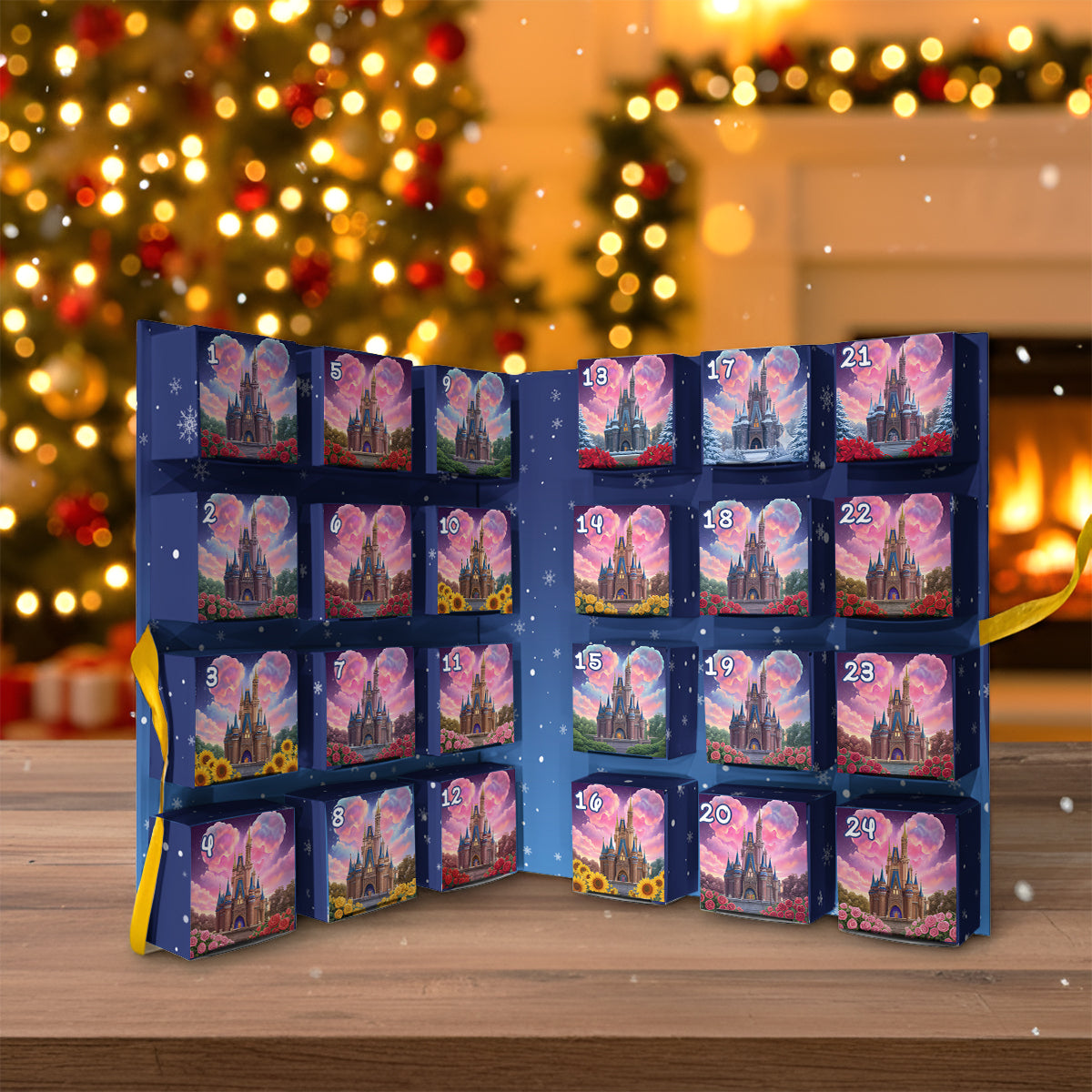 Magical Couple Collection - Personalized Mouse Folded Advent Calendar With Ornaments
