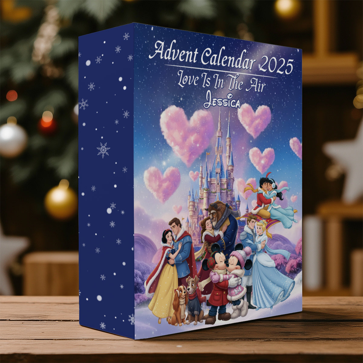 Magical Couple Collection - Personalized Mouse Folded Advent Calendar With Ornaments