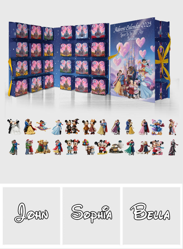 Magical Couple Collection - Personalized Mouse Folded Advent Calendar With Ornaments