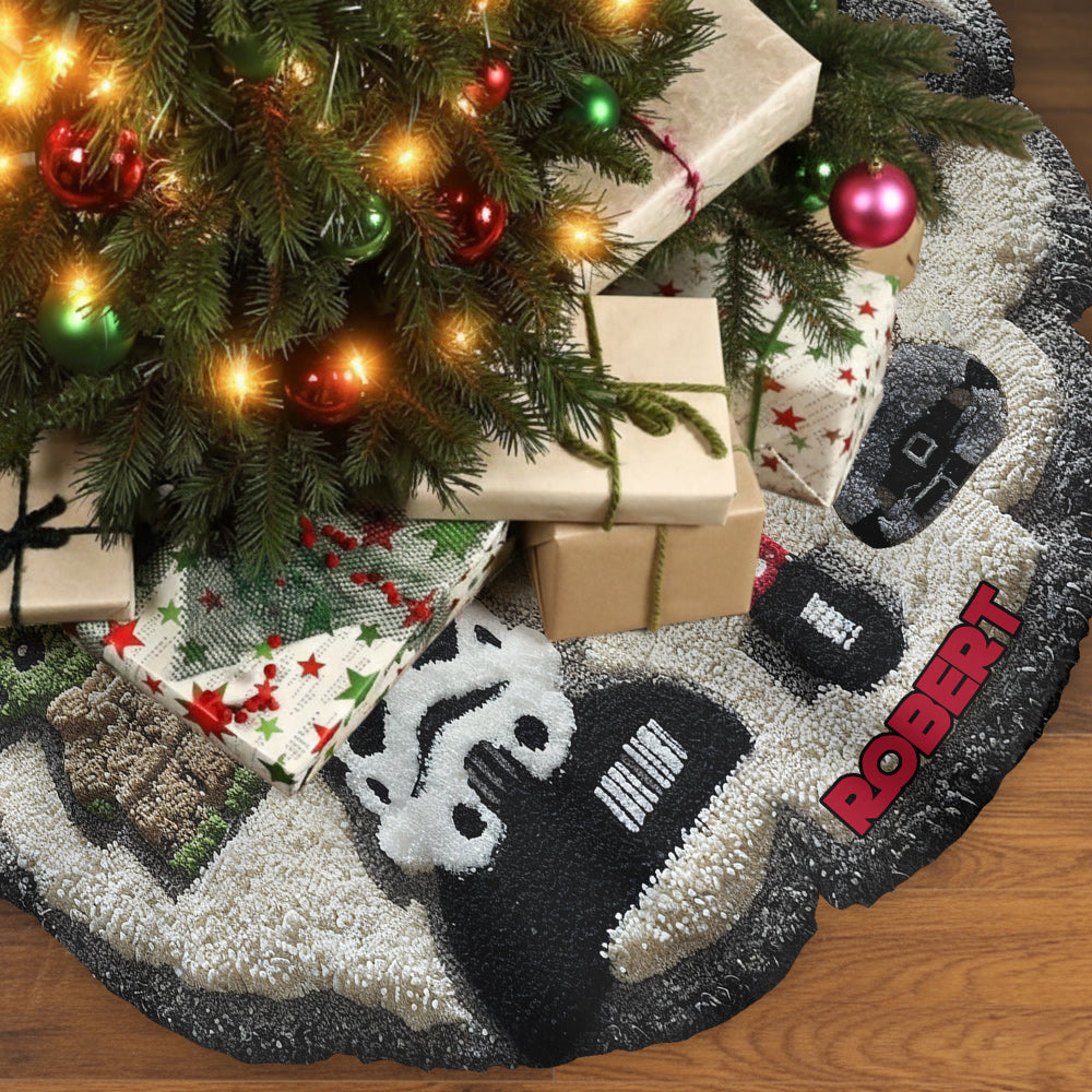 The Force Christmas - Personalized The Force Shaped Tree Skirt