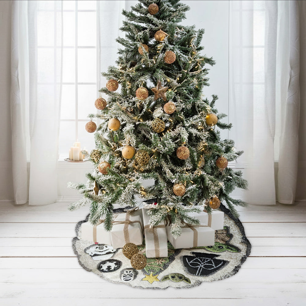 The Force Christmas - Personalized The Force Shaped Tree Skirt