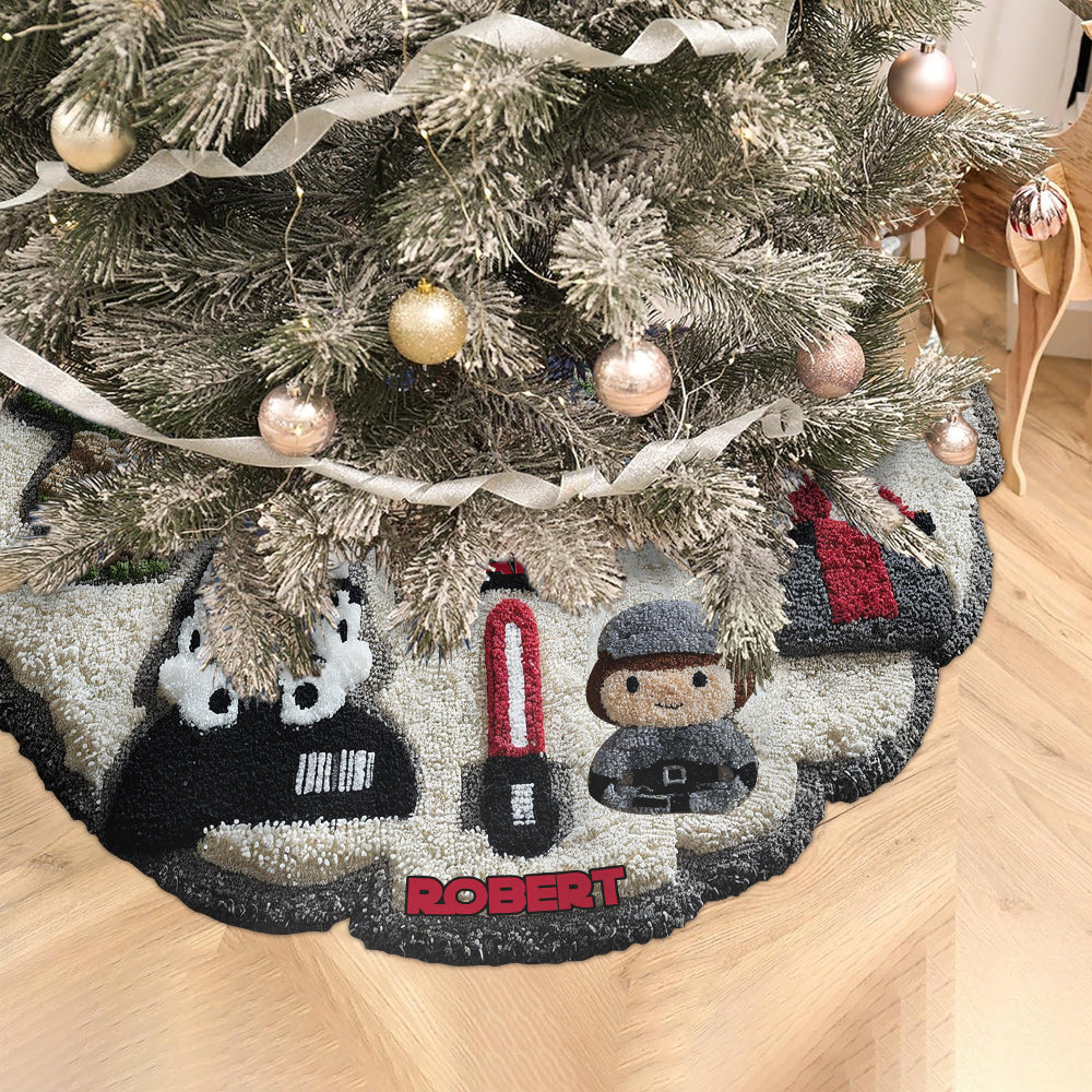 The Force Christmas - Personalized The Force Shaped Tree Skirt