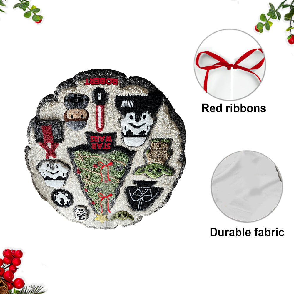 The Force Christmas - Personalized The Force Shaped Tree Skirt