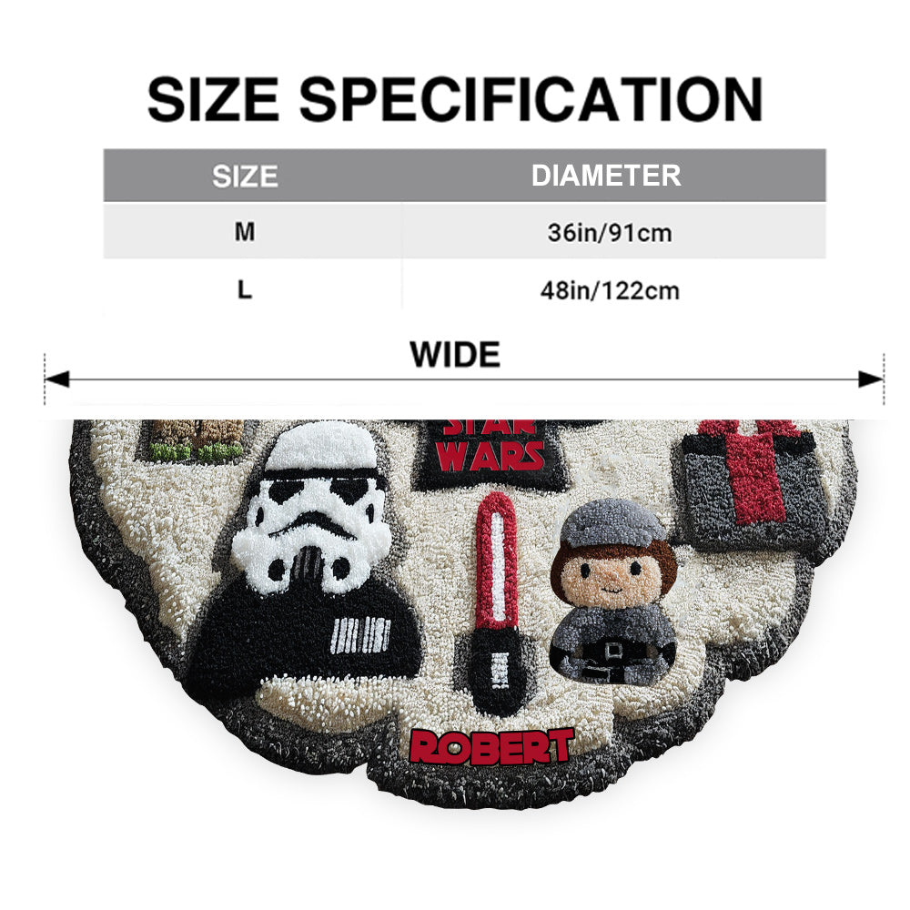 The Force Christmas - Personalized The Force Shaped Tree Skirt