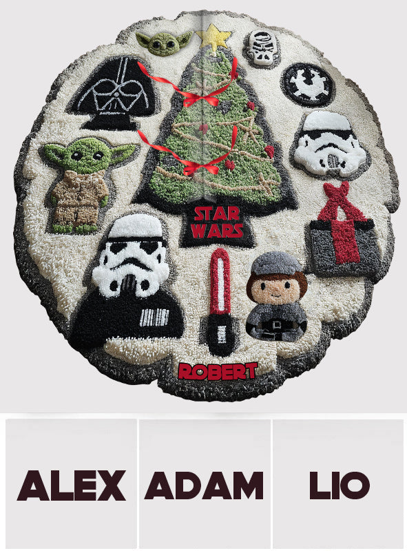 The Force Christmas - Personalized The Force Shaped Tree Skirt
