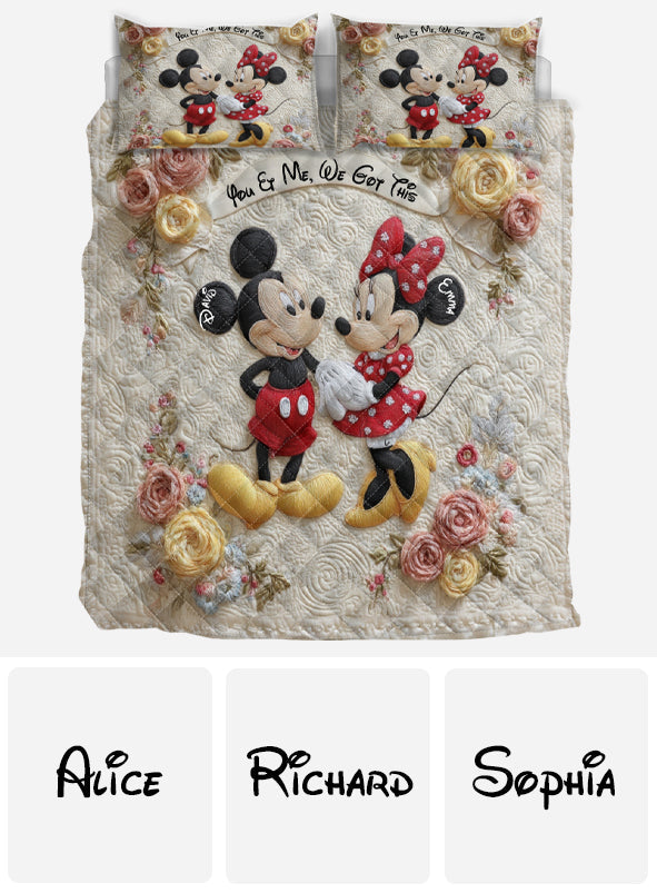You & Me We Got This - Personalized Mouse Quilt Set