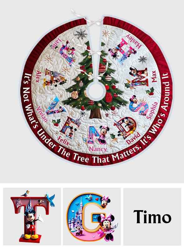 Magical Family - Personalized Mouse Tree Skirt
