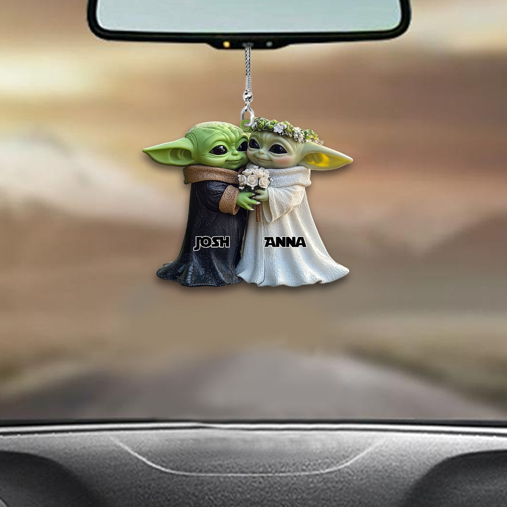 Married Couple - Personalized The Force Car Ornament