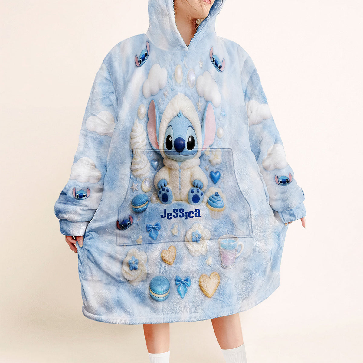 Ohana Means Family - Personalized Ohana Blanket Hoodie