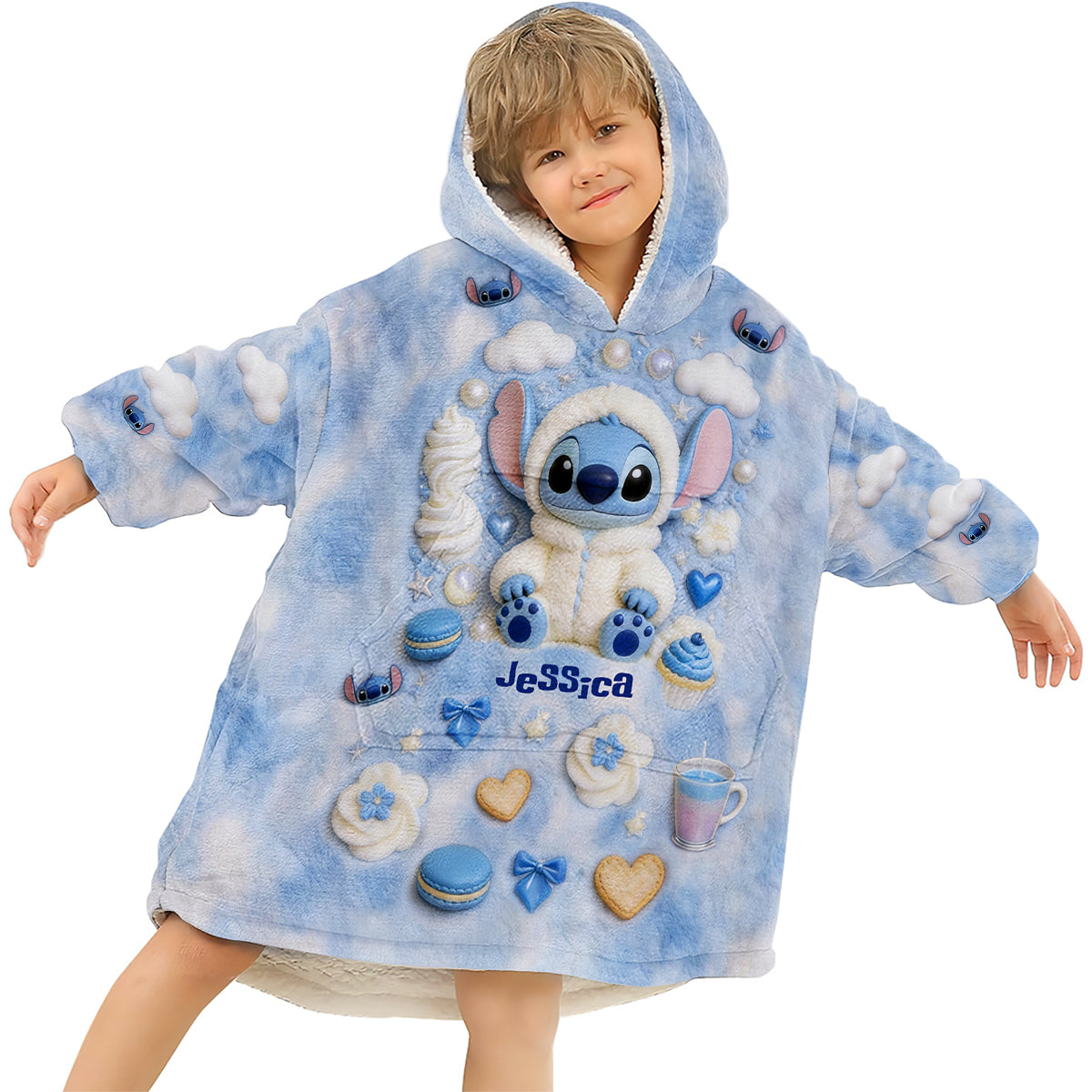 Ohana Means Family - Personalized Ohana Blanket Hoodie