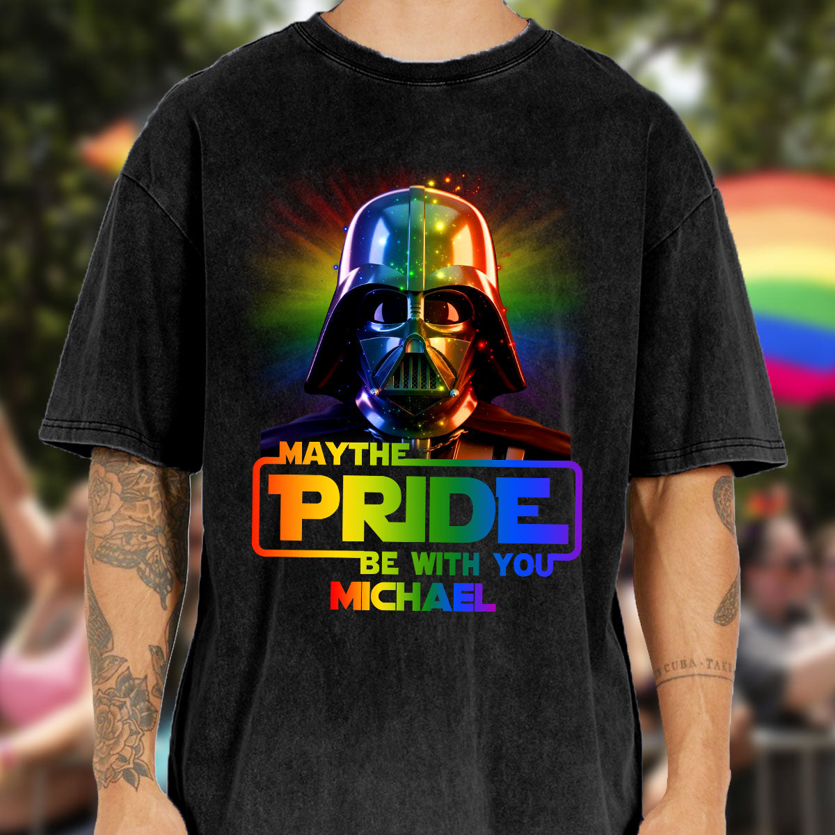 May The Pride Be With You - Personalized LGBT Support Wash T-Shirt