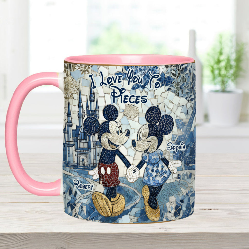 I Love You To Pieces - Personalized Mouse Accent Mug