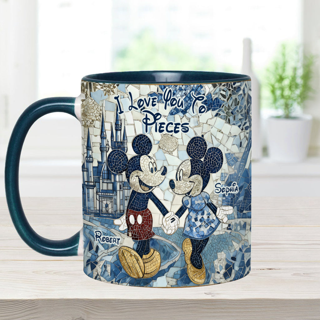 I Love You To Pieces - Personalized Mouse Accent Mug