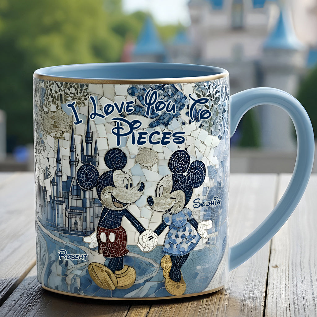 I Love You To Pieces - Personalized Mouse Accent Mug