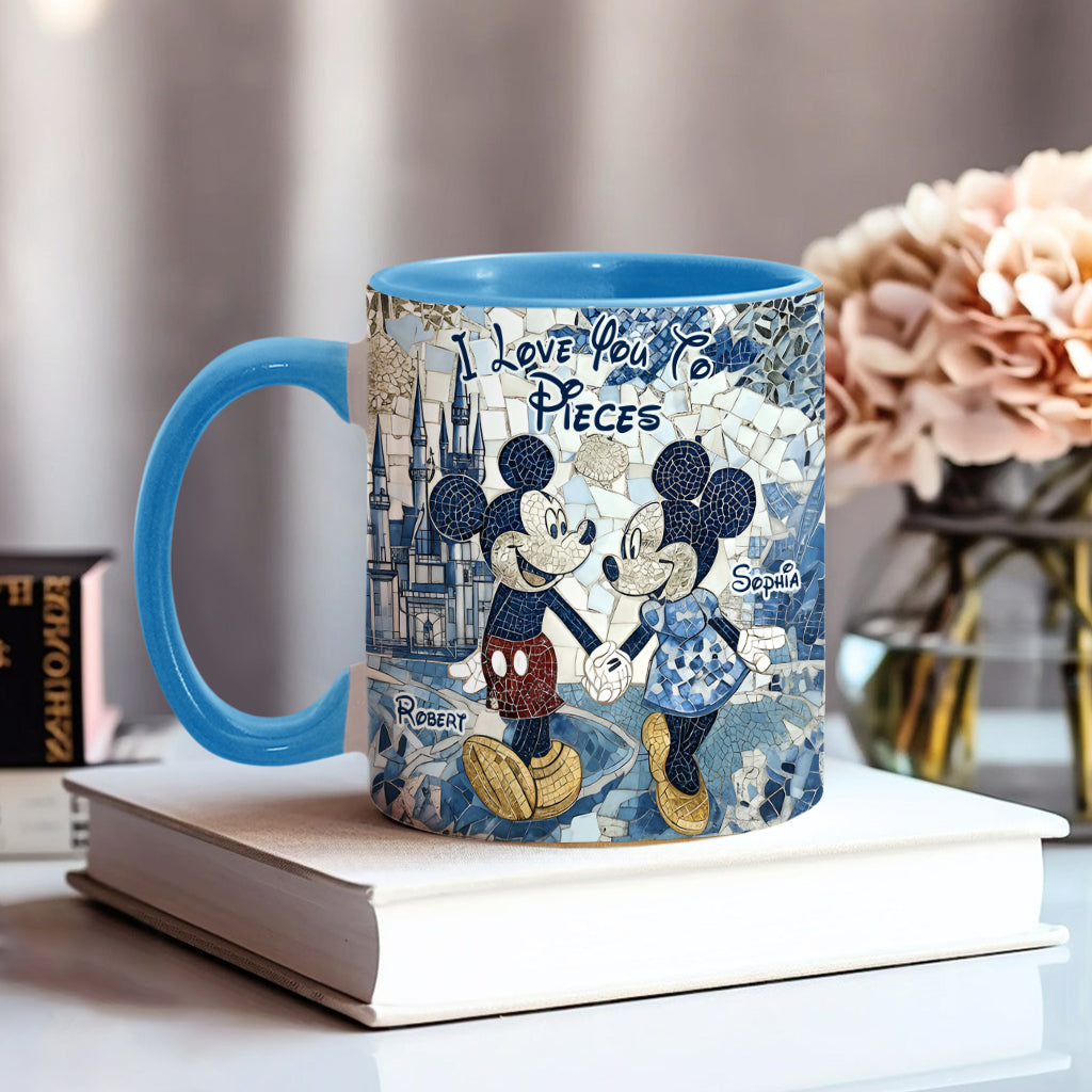 I Love You To Pieces - Personalized Mouse Accent Mug