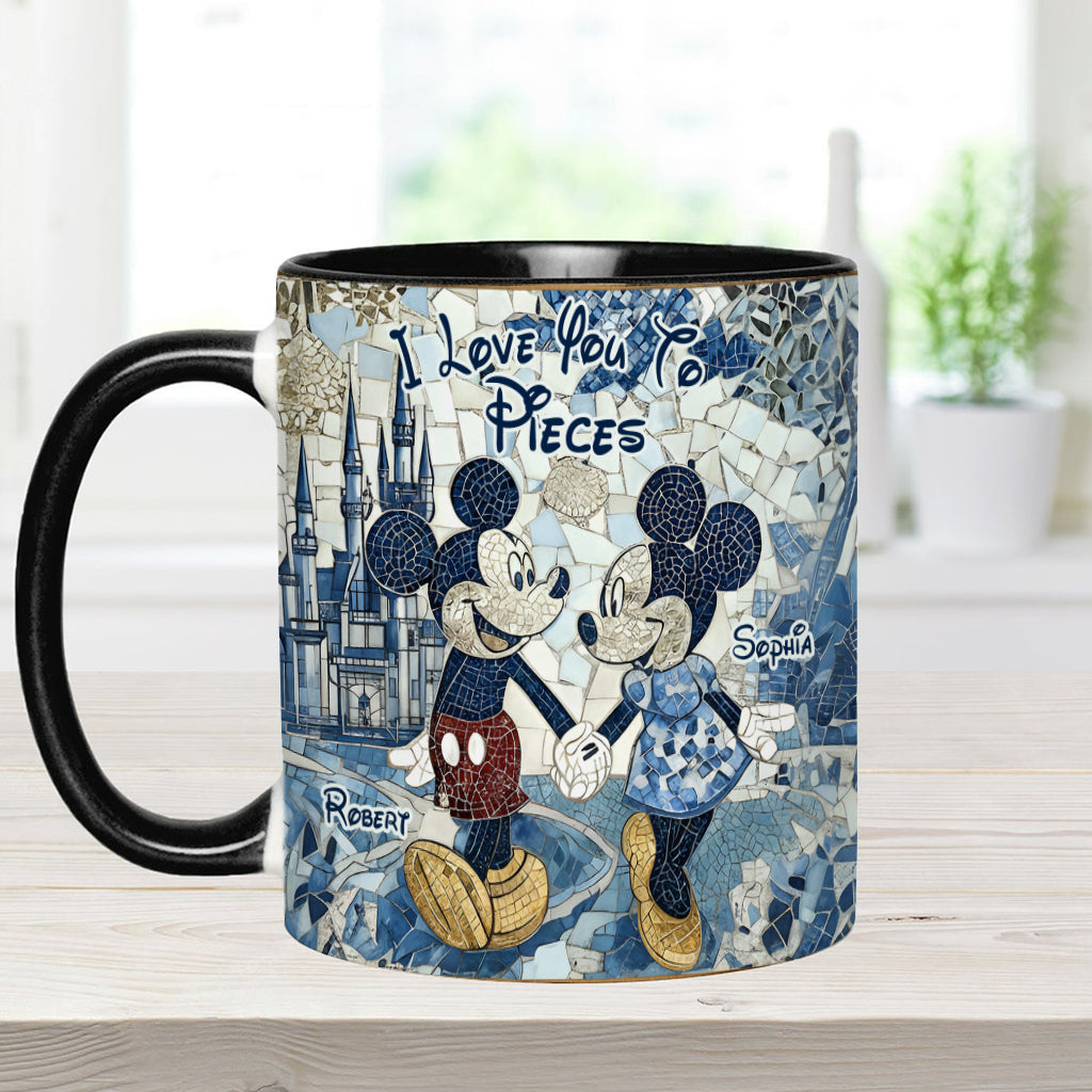 I Love You To Pieces - Personalized Mouse Accent Mug