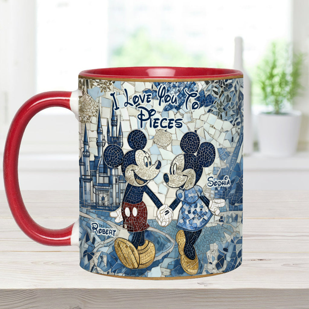 I Love You To Pieces - Personalized Mouse Accent Mug