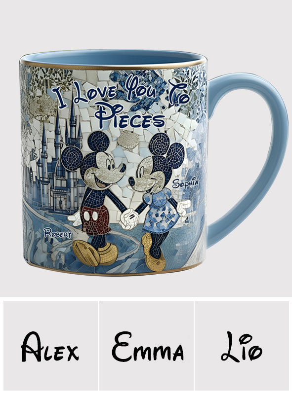 I Love You To Pieces - Personalized Mouse Accent Mug