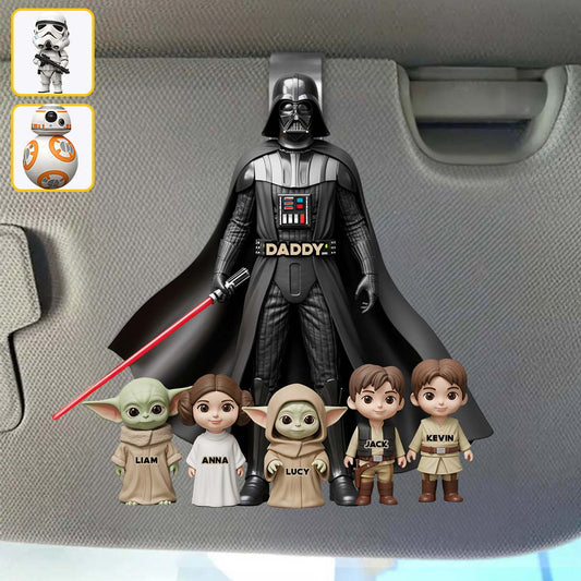 I'm Their Father - Personalized The Force Shaped Car Visor Clip
