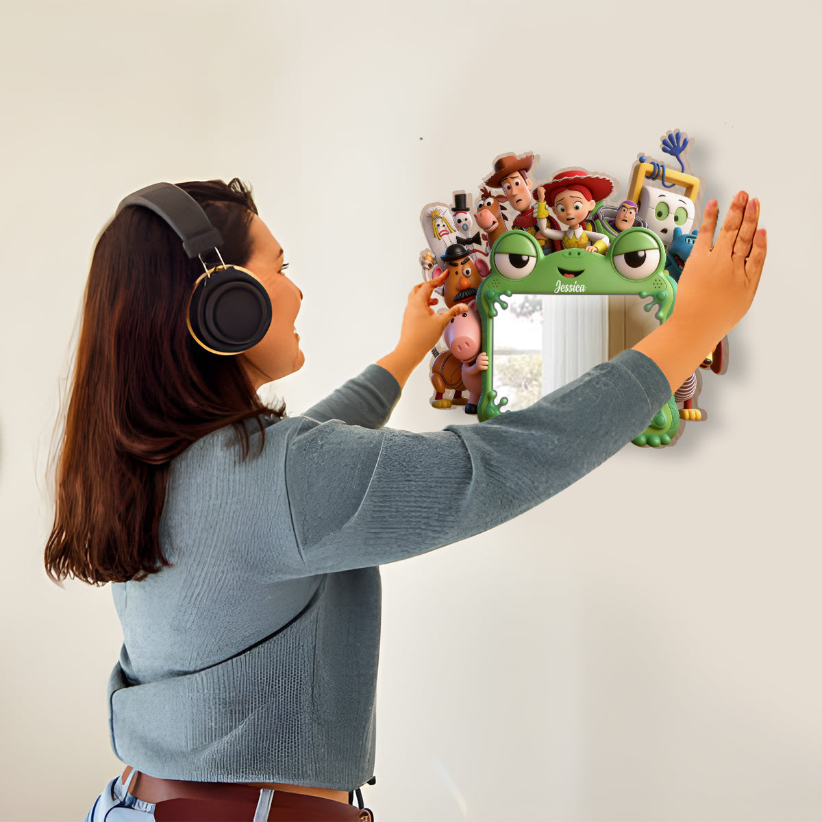 Cute Friends - Personalized Movie For Kids Wall Hanging Mirror