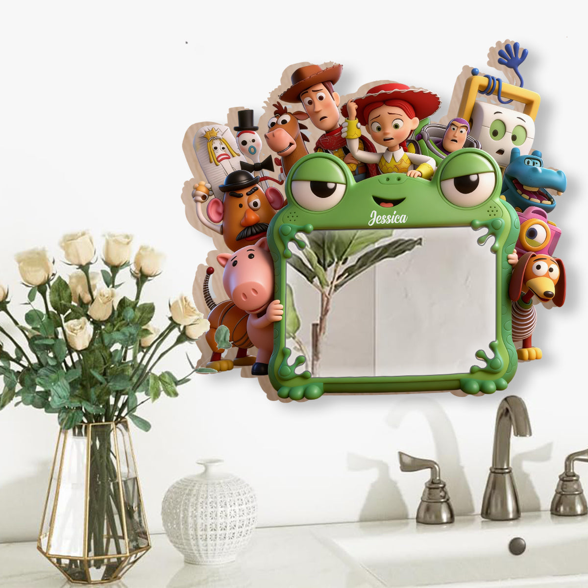Cute Friends - Personalized Movie For Kids Wall Hanging Mirror