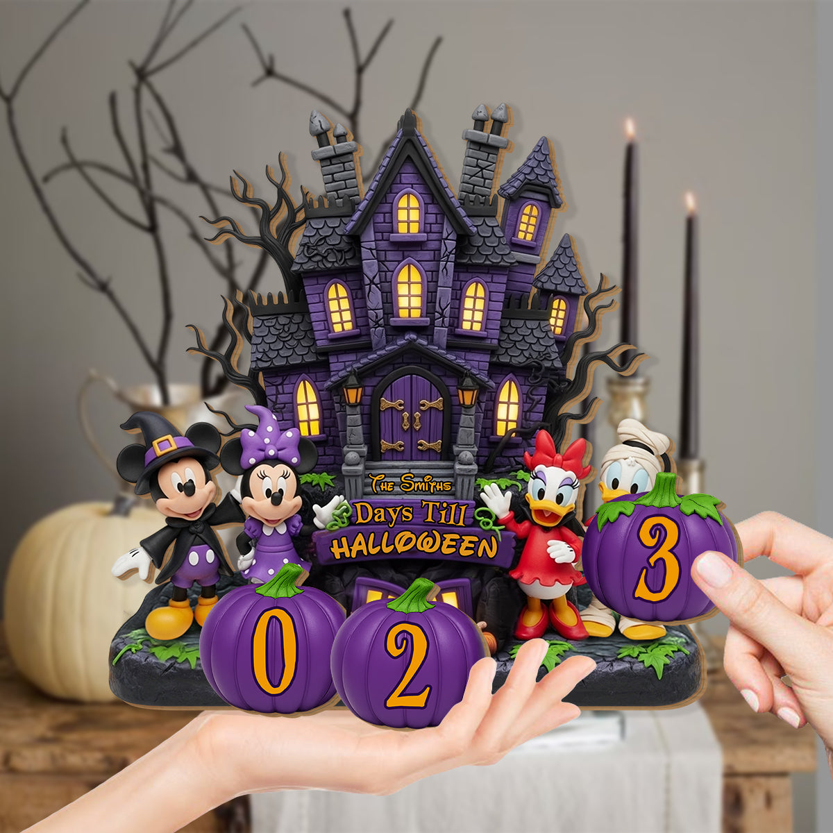 Days Till Halloween - Personalized Mouse Interchangeable Plaque