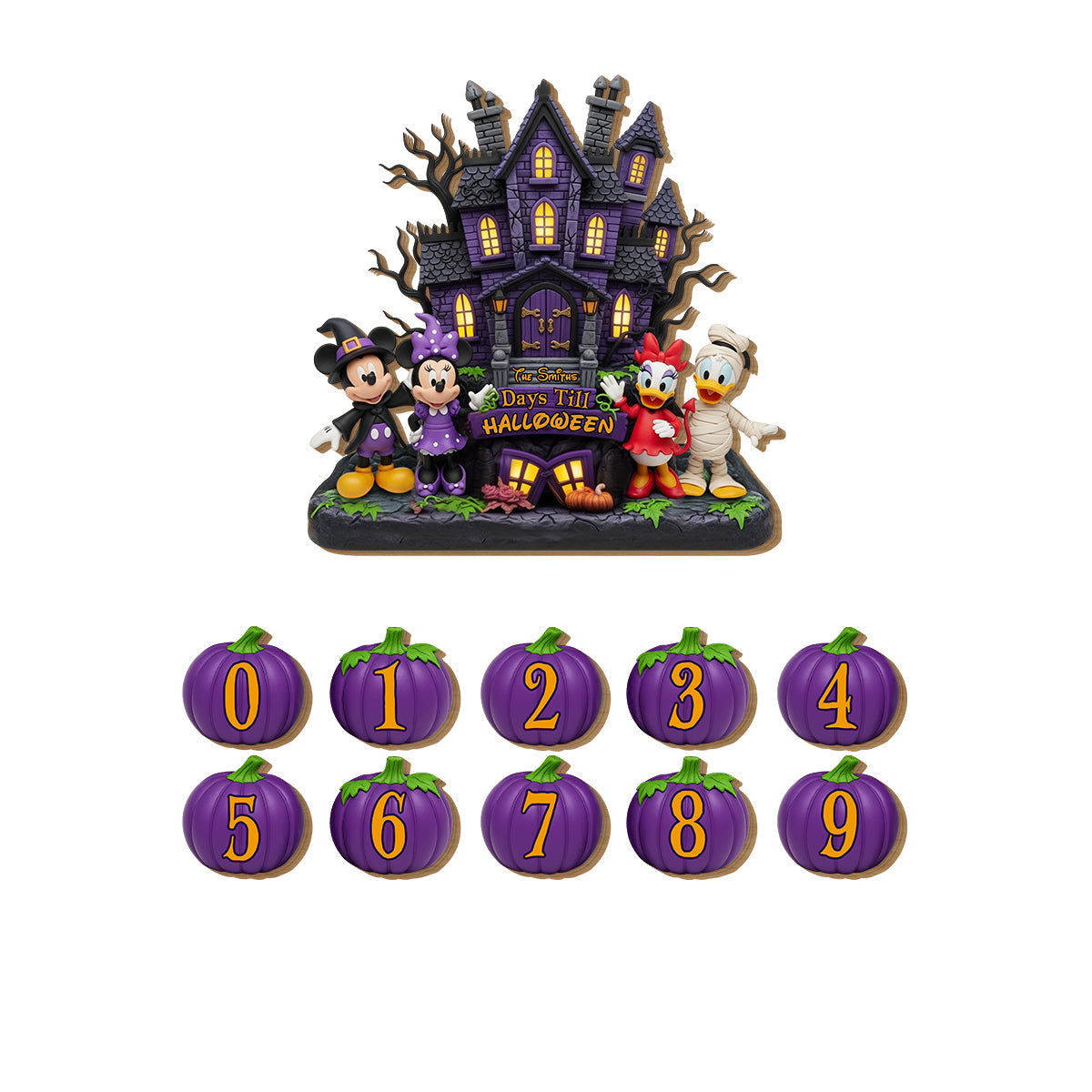 Days Till Halloween - Personalized Mouse Interchangeable Plaque