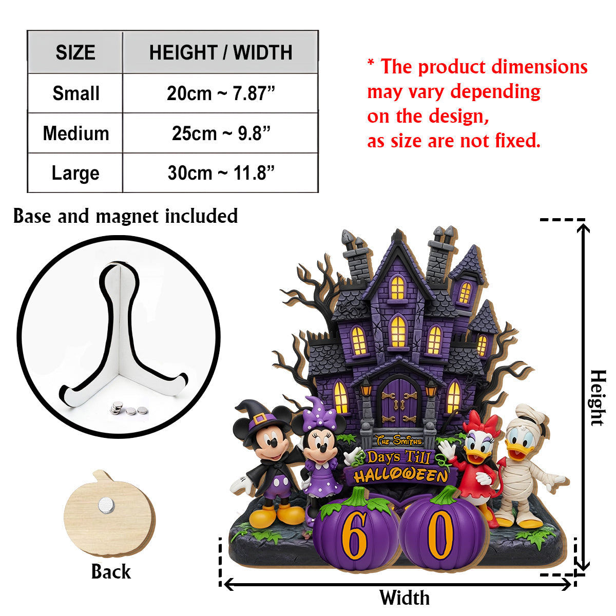 Days Till Halloween - Personalized Mouse Interchangeable Plaque