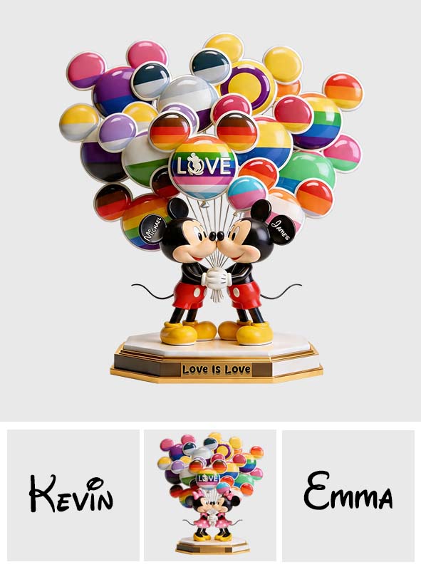 Love Is Love - Personalized LGBT Support Custom Shaped Acrylic Plaque