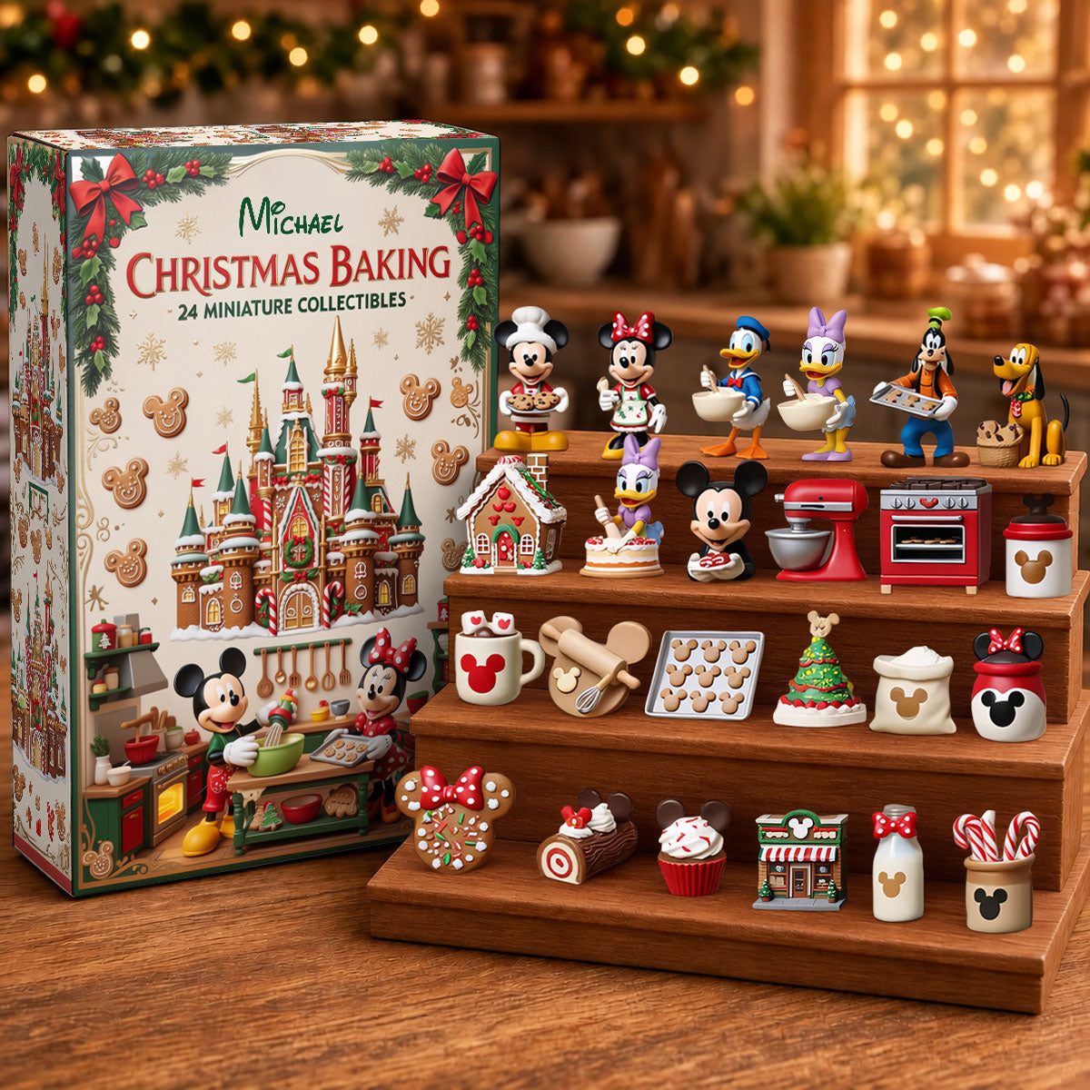 Christmas Baking - Personalized Baking Advent Calendar With Ornaments
