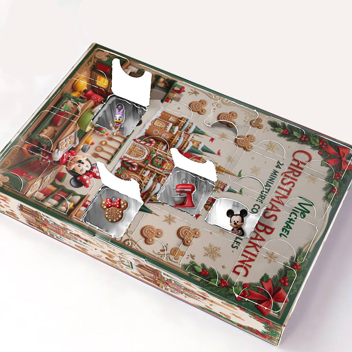 Christmas Baking - Personalized Baking Advent Calendar With Ornaments