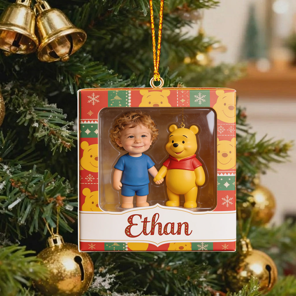 Cute Friends Any Character - Personalized Yellow Bear Premium 3D Ornament