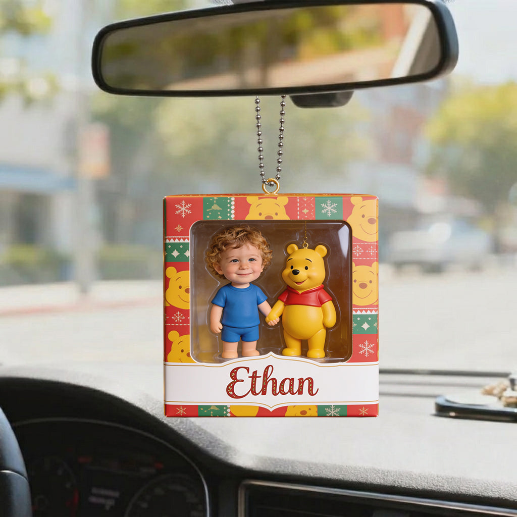 Cute Friends Any Character - Personalized Yellow Bear Premium 3D Ornament