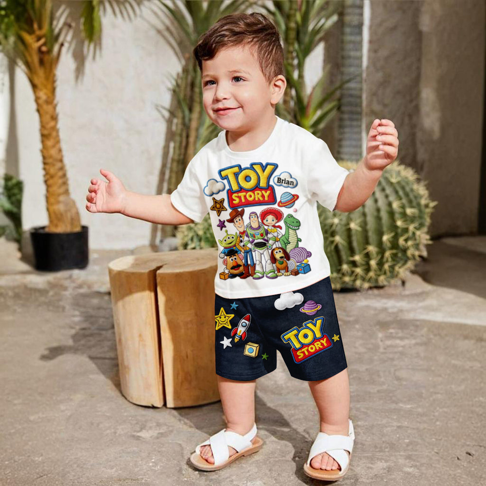 Toy Box Adventures - Personalized Toy Story Kid T-shirt & Shorts