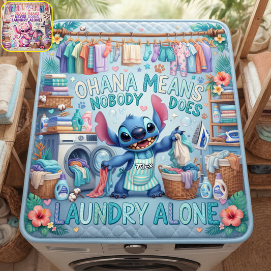 Ohana Means Nobody Does Laundry Alone - Personalized Ohana Drying Mat