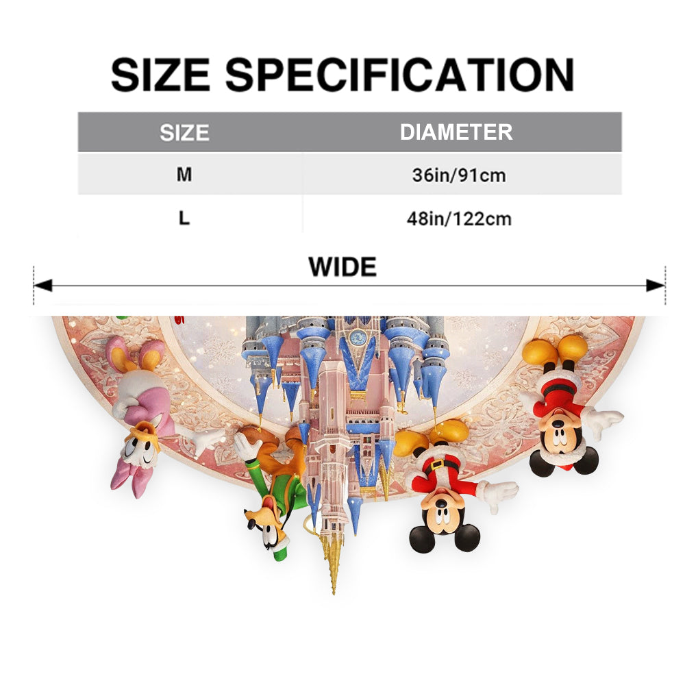 Magical Christmas - Personalized Mouse Shaped Tree Skirt