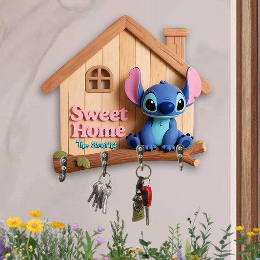 Sweet Home - Personalized Ohana Custom Shaped Hanging Rack