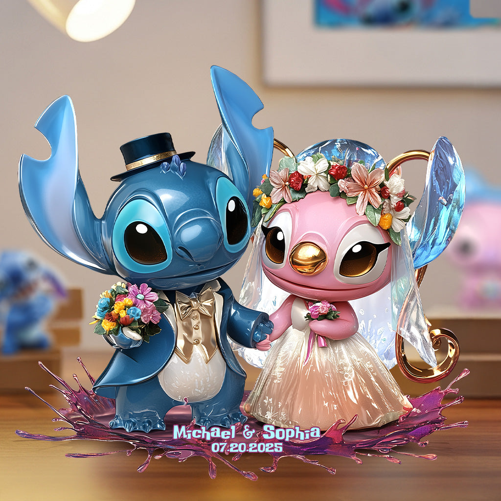 Ohana Couple - Personalized Ohana Custom Shaped Acrylic Plaque