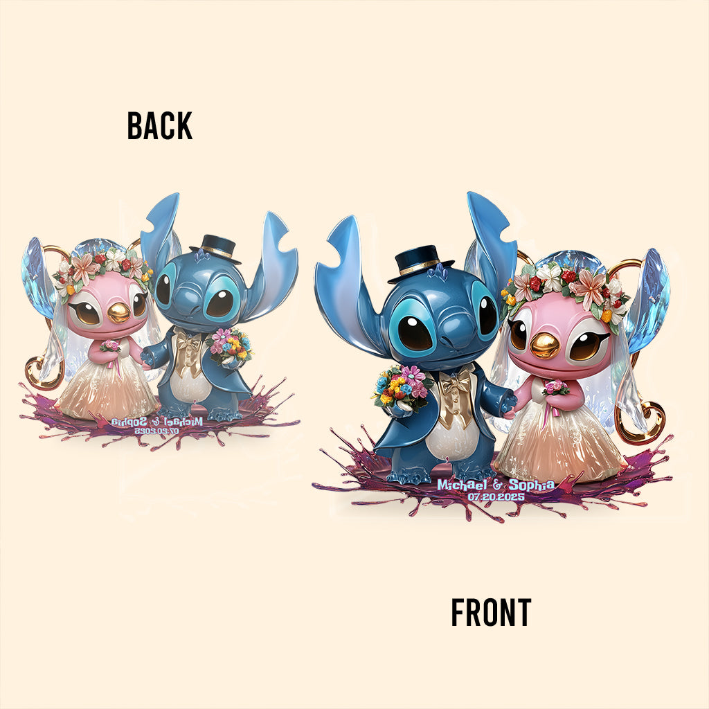 Ohana Couple - Personalized Ohana Custom Shaped Acrylic Plaque