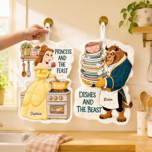 Dishes and The Beast - Personalized Beauty And The Beast Hand Towel