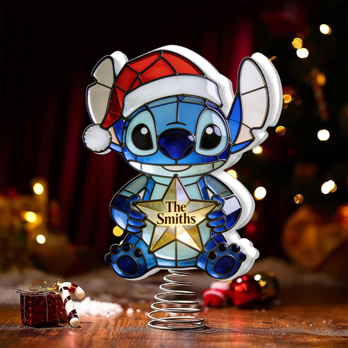 Merry Christmas - Personalized Ohana LED Light Tree Topper