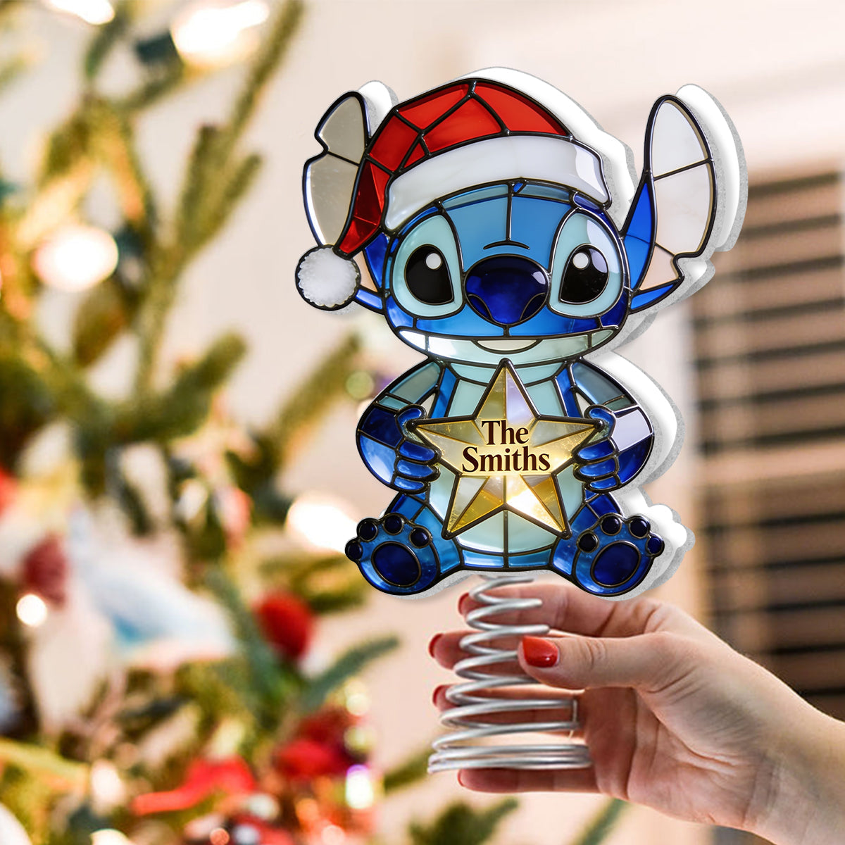 Merry Christmas - Personalized Ohana LED Light Tree Topper
