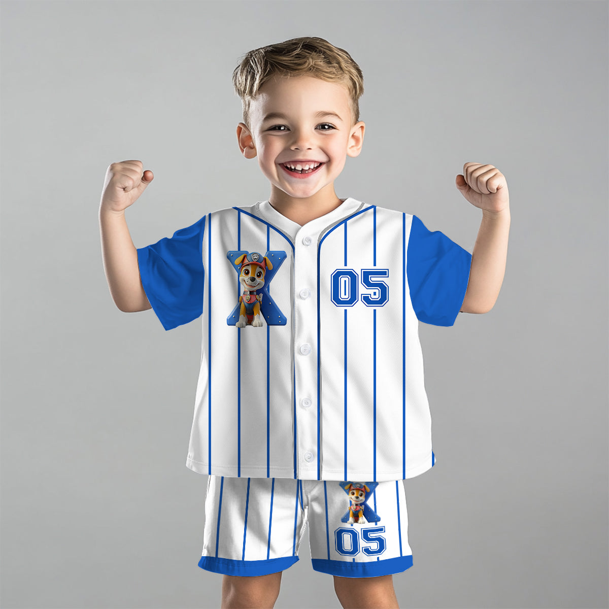 No Job Is Too Big, No Pup Is Too Small - Personalized Paw Patrol Kid Jersey Shirt & Shorts
