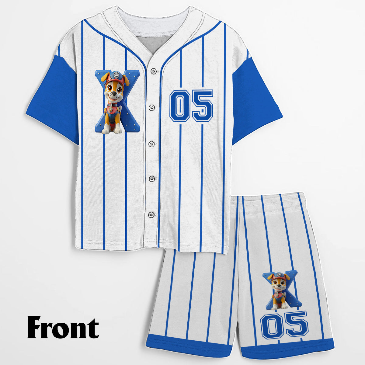 No Job Is Too Big, No Pup Is Too Small - Personalized Paw Patrol Kid Jersey Shirt & Shorts