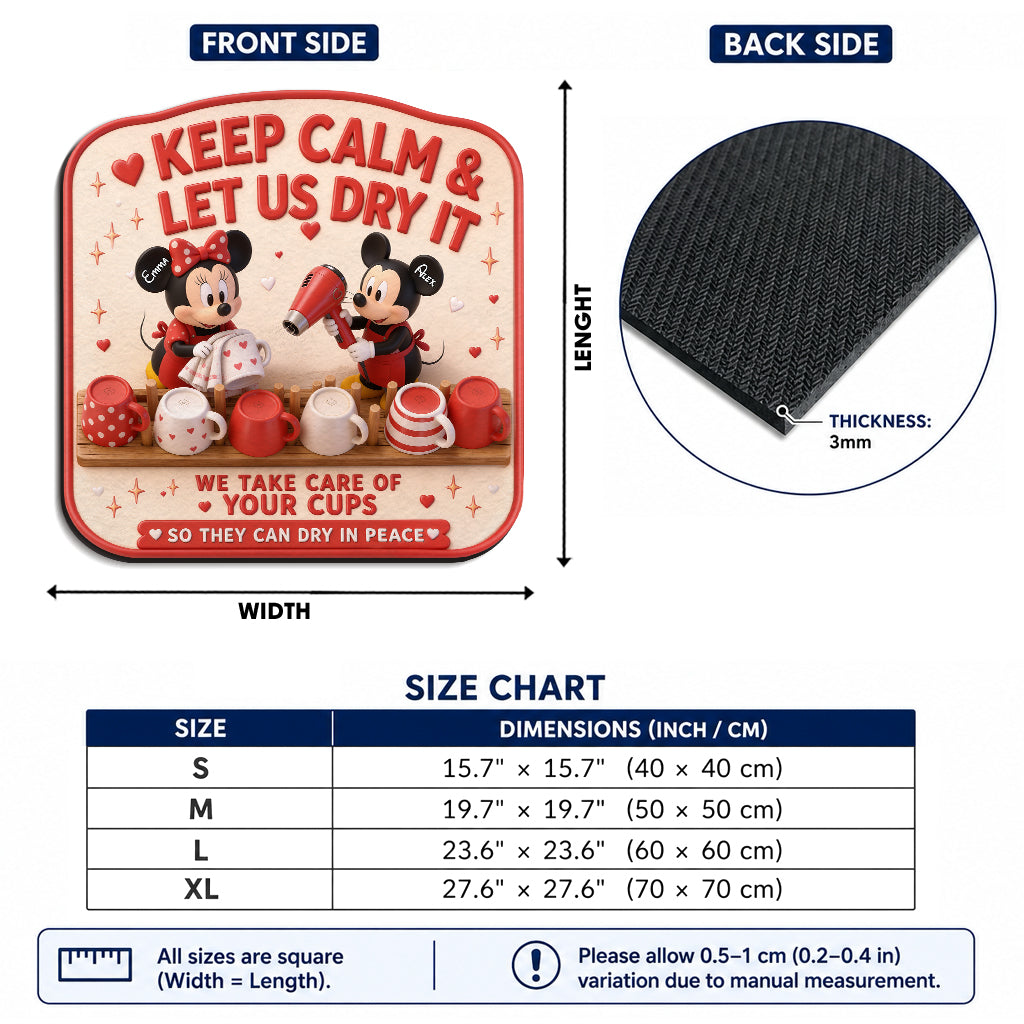 Cartoon Mouse Fan Gift - Personalized Mouse Drying Mat