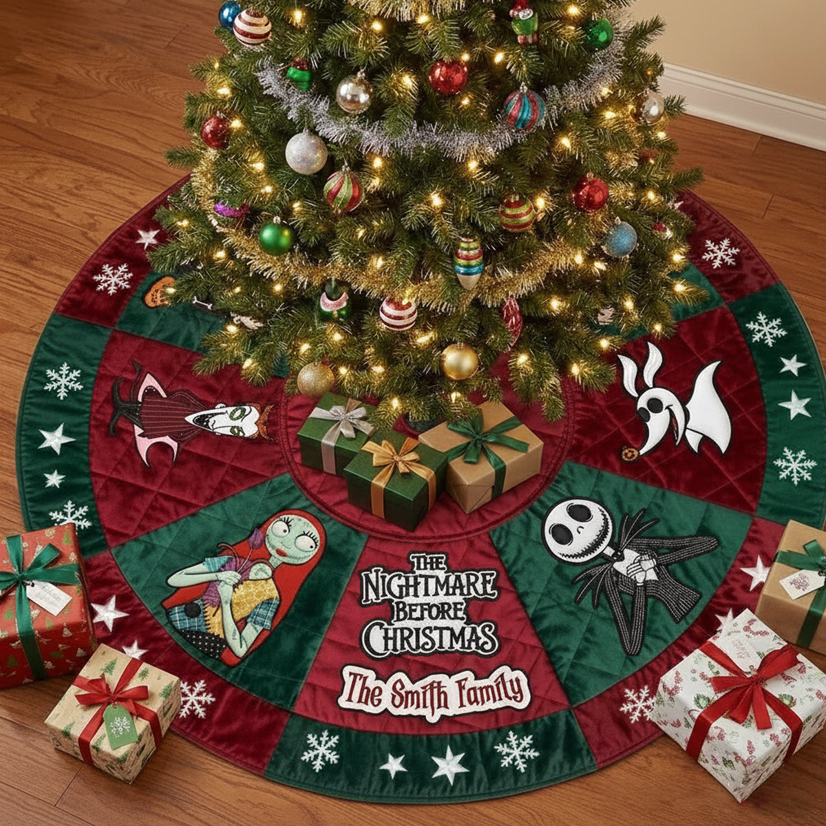 The Nightmare Before Christmas Tree Skirt - Personalized Nightmare Tree Skirt